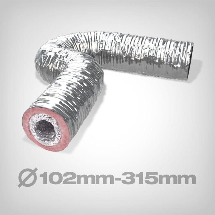 Sonodec Aluflexrohr isoliert, 10 Meter, ø 102-315mm